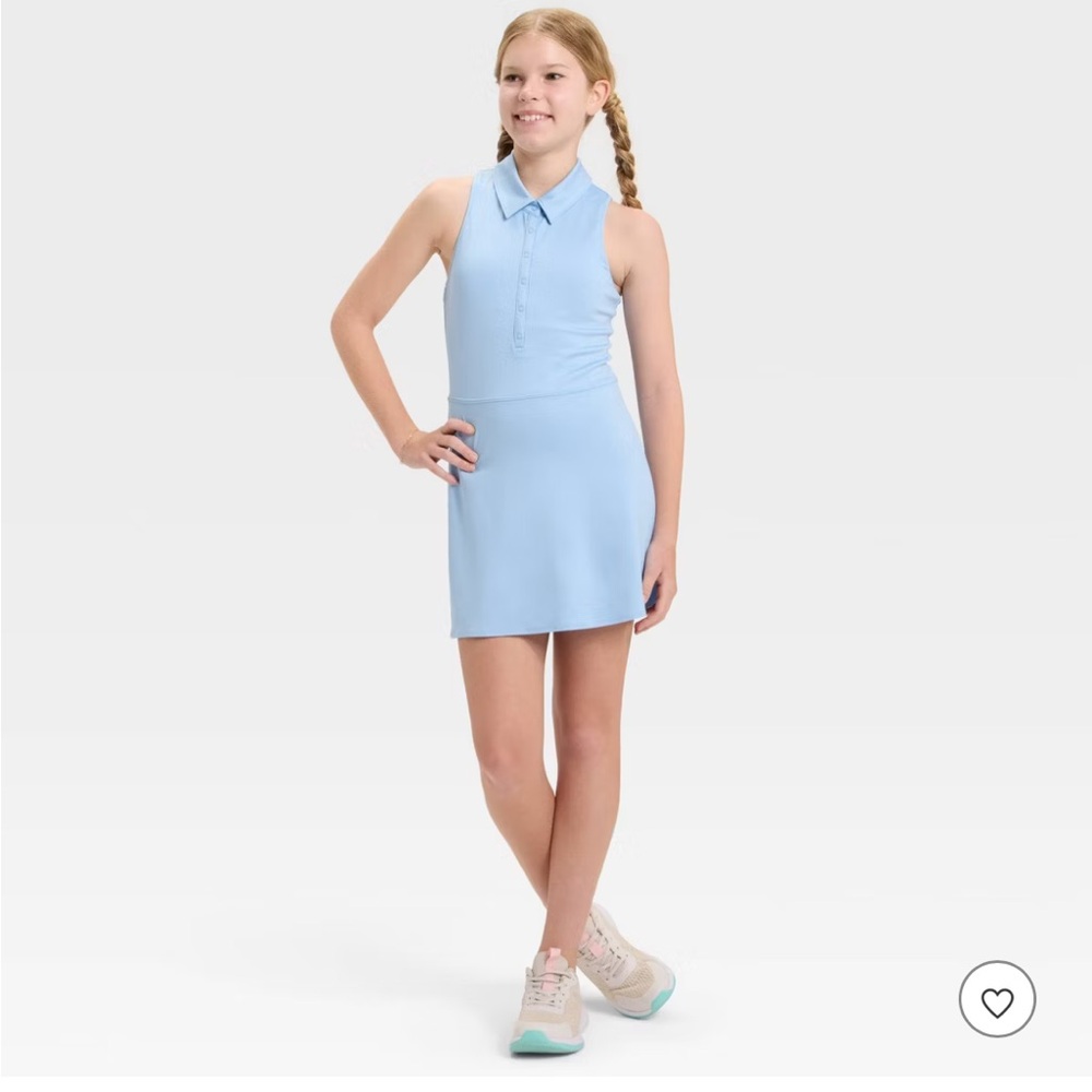 NWOT - All in Motion Light Blue Kids Uniform Skort Dress